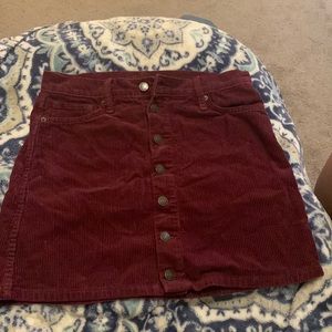 arizona jean co. maroon corduroy skirt.